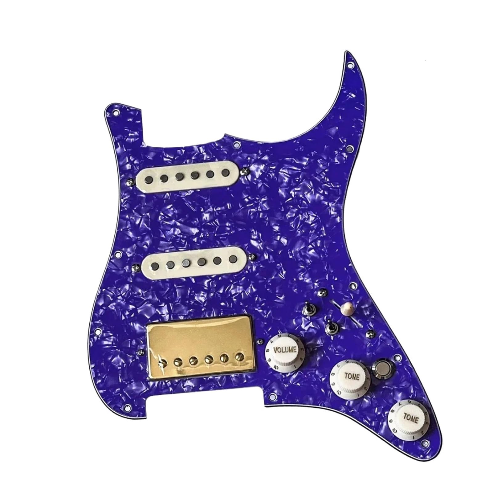 Principiante Golpeador Pastilla SSH-Juego De Golpeador ST Para Guitarra Precableada Pastillas Humbucker Alnico 5 Interruptor De Apagado División De Bobina Para Guitarras FD ST