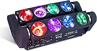 Vista 1 de 8x15W Spider Moving Head Light LED RGBW 4in1 Luz de escenario portátil, haz de fiesta estroboscópico DJ Iluminación DMX 512 y activado por sonido