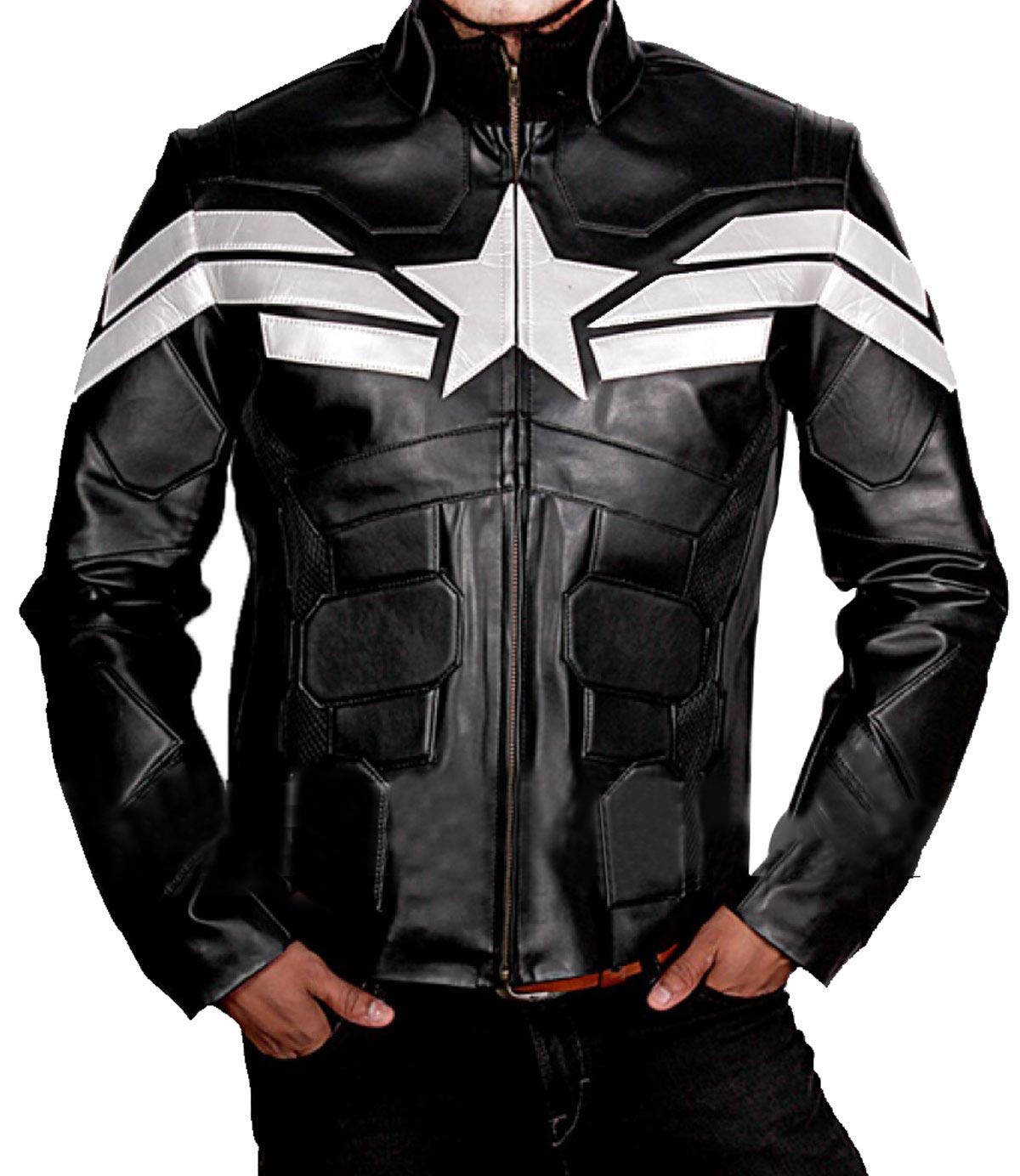 Captain America Leather Jacket Amazon Mens Captain America