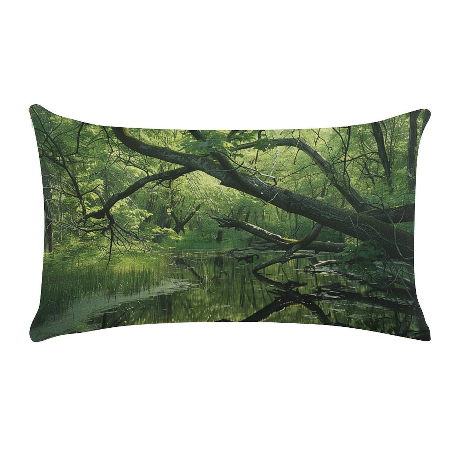 an Ancient Swamp Pillow Cases for Sofa, Super Soft Plush Pillow Cover with Zipper, Luxury Cozy Pillow Shams for All Seasons, Lightweight Pillowcases for Bedroom, 12" X 20"