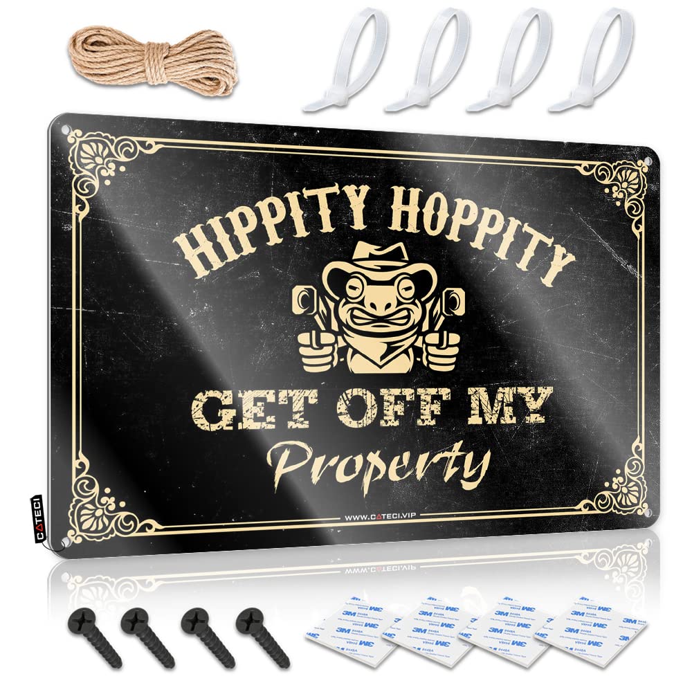 Bar Signs For Home Bar Funny Hippity Hoppity Get Off My Property Tin Sign Home Bar Tin Sign Small Sign(20X30CM)