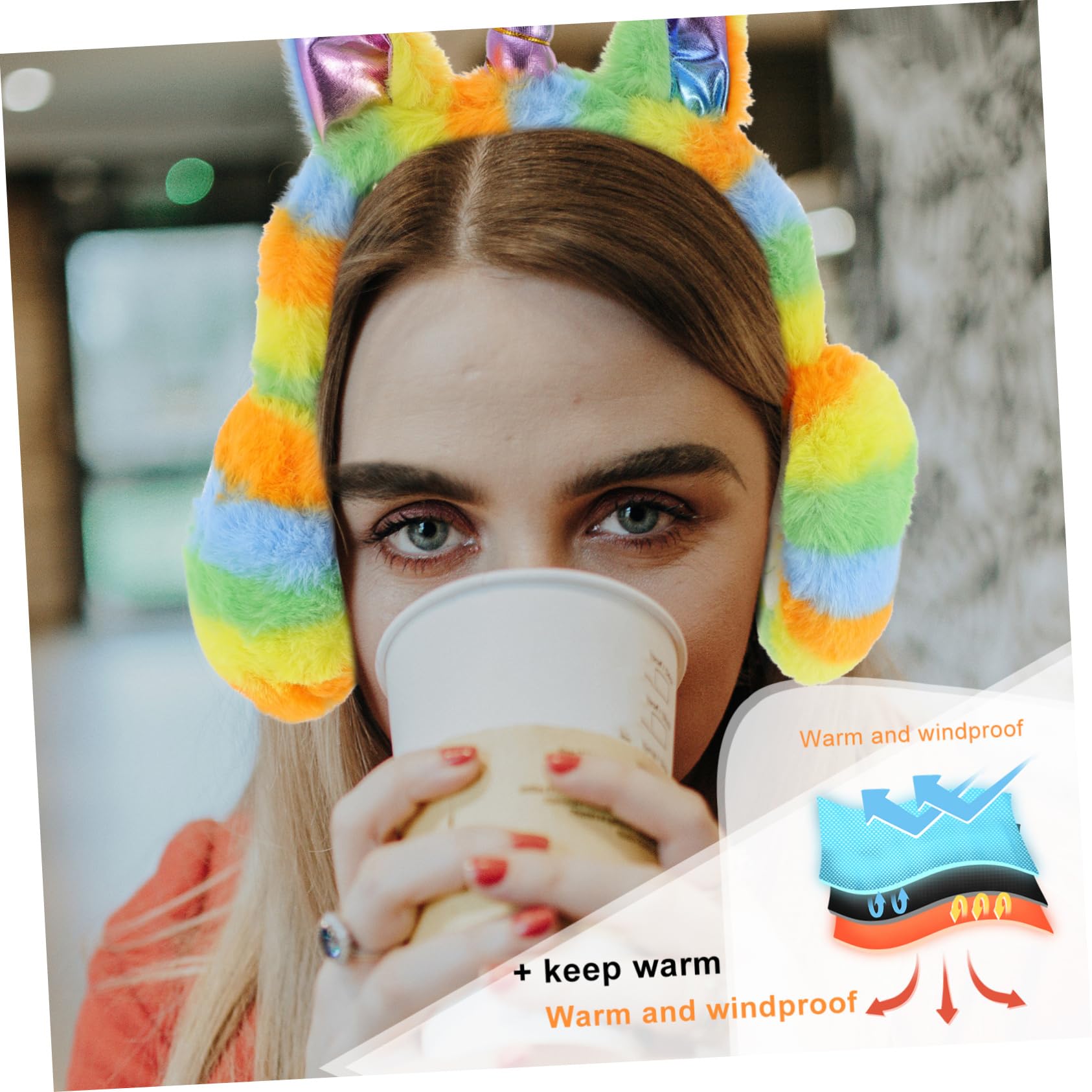 FOMIYES Warmth Style Plush Ear Cover for Winter Boys and Girls Earmuff Flexible Overhead Band Material