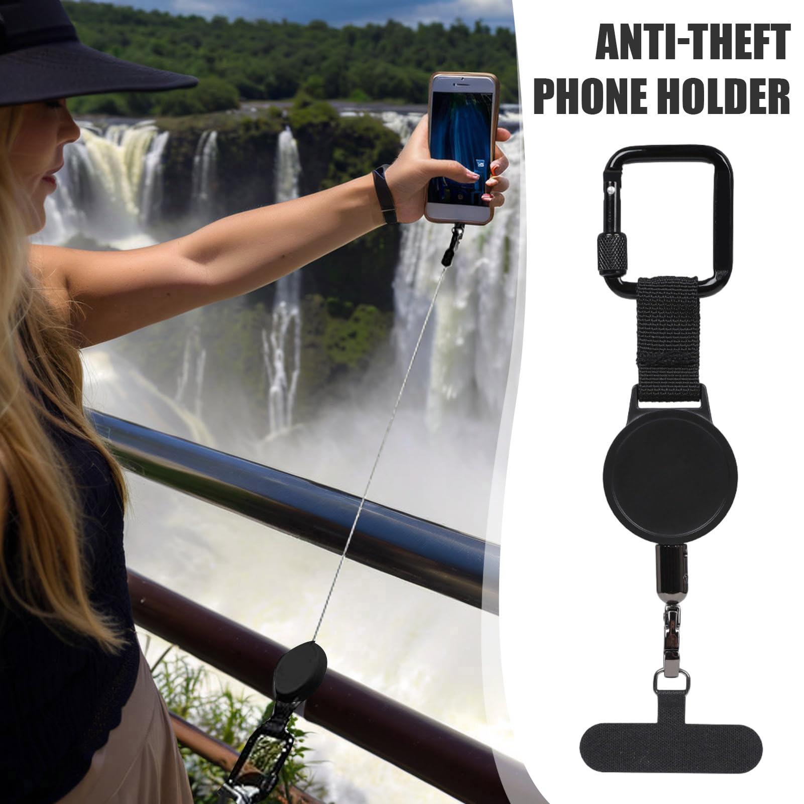 Best Airplane Gadgets Strap Australia Anti-Theft Phone Tether With Belt  Clip Retractable Steel Line Universal Locking Carabiner Prevent Drops Phone  Leash For Travel Hiking 1pc Case With Strap Phone Wrist Strap