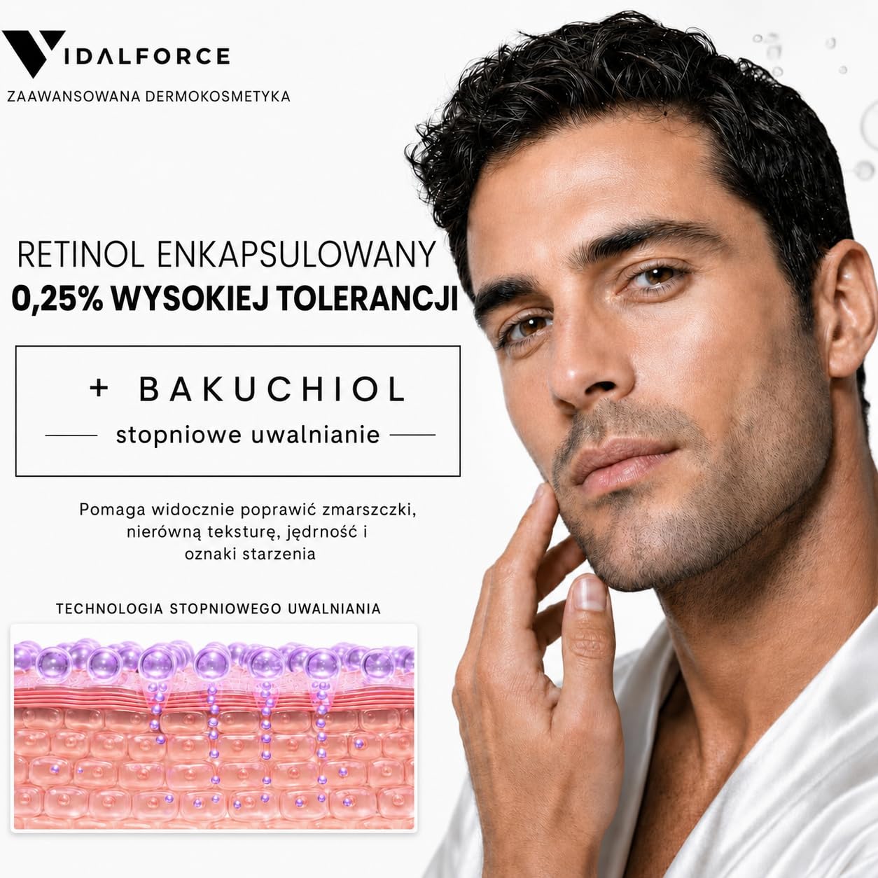 GLOW NIGHT Biostymulujący Przeciwstarzeniowy Krem na Noc, Retinol w kapsułkach z Bakuchiolem i Kwasem Hialuronowym Full-Spectrum I 100/100 Yuka I Krem Przeciwzmarszczkowy dla Kobiet i Mężczyzn. 50 ml