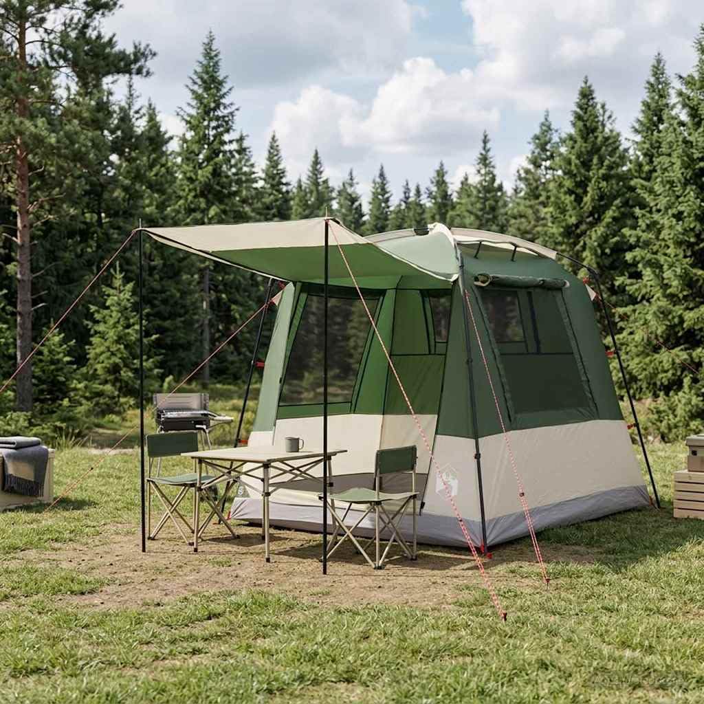 Tenda Party 4 Persona Verde Poliestere 185T con Rivestimento PU