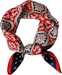 Aufeel Women's 100% Pure Mulberry Silk Small Square Scarf - Neckerchief Women - Silk Headscarf - 21" x 21"