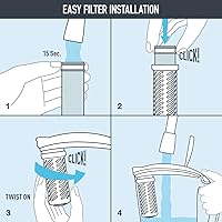 Vista 3 de Brita Filtro de agua Stream Pitcher para jarras y dispensadores, sin BPA, reemplaza 1,800 botellas de agua de plástico al año, dura dos meses o 40
