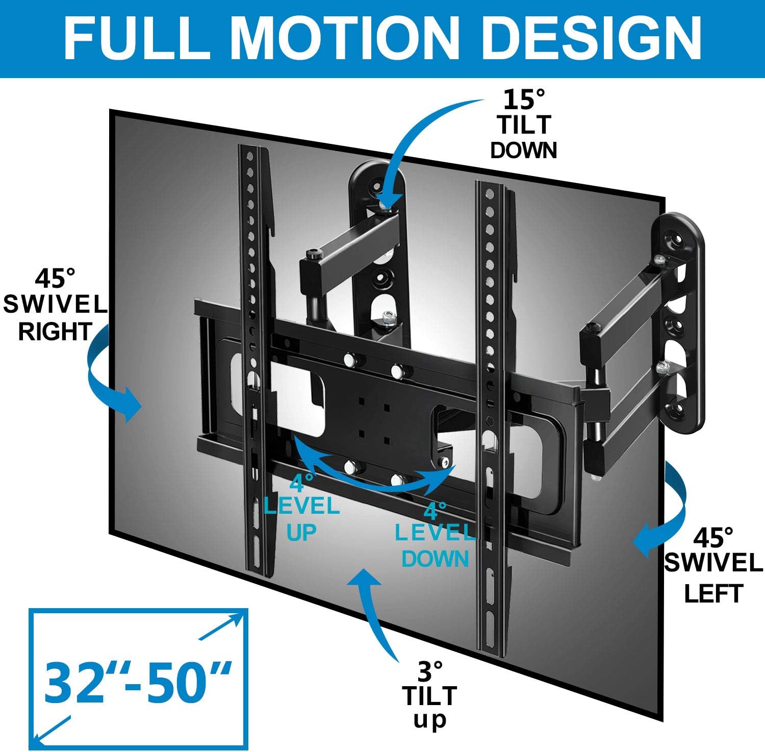 Top Rated Corner TV Wall Mount FOZIMOA Full Motion TV Mount Bracket for Most 32-50 inch Flat TVs with Dual Articulating Arm Tilt Swivel up to 77 lbs Max VESA 400x400mm HDMI Cable Ties Level Included Amazon Crazy 🔥 Deals Corner TV Wall Mount FOZIMOA Full Motion TV Mount Bracket for Most 32-50 inch Flat TVs with Dual Articulating Arm Tilt Swivel up to 77 lbs Max VESA 400x400mm HDMI Cable Ties Level Included