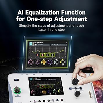 MOOER GE1000 Smart Guitar Multieffects Pedal Dual Effects Chains Processor with AI Equalization, 5 Touch Screen, 300+ Effects, Third-brand IRs, Stereo Sound Out Put, XLR, MIDI Port, Guitar/Bass White