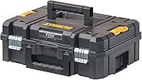 DEWALT TSTAK II Flat Top Tool Box - Stackable Organizer Holds 66 lbs, 13-Inch Deep Storage for Tools (DWST17807)