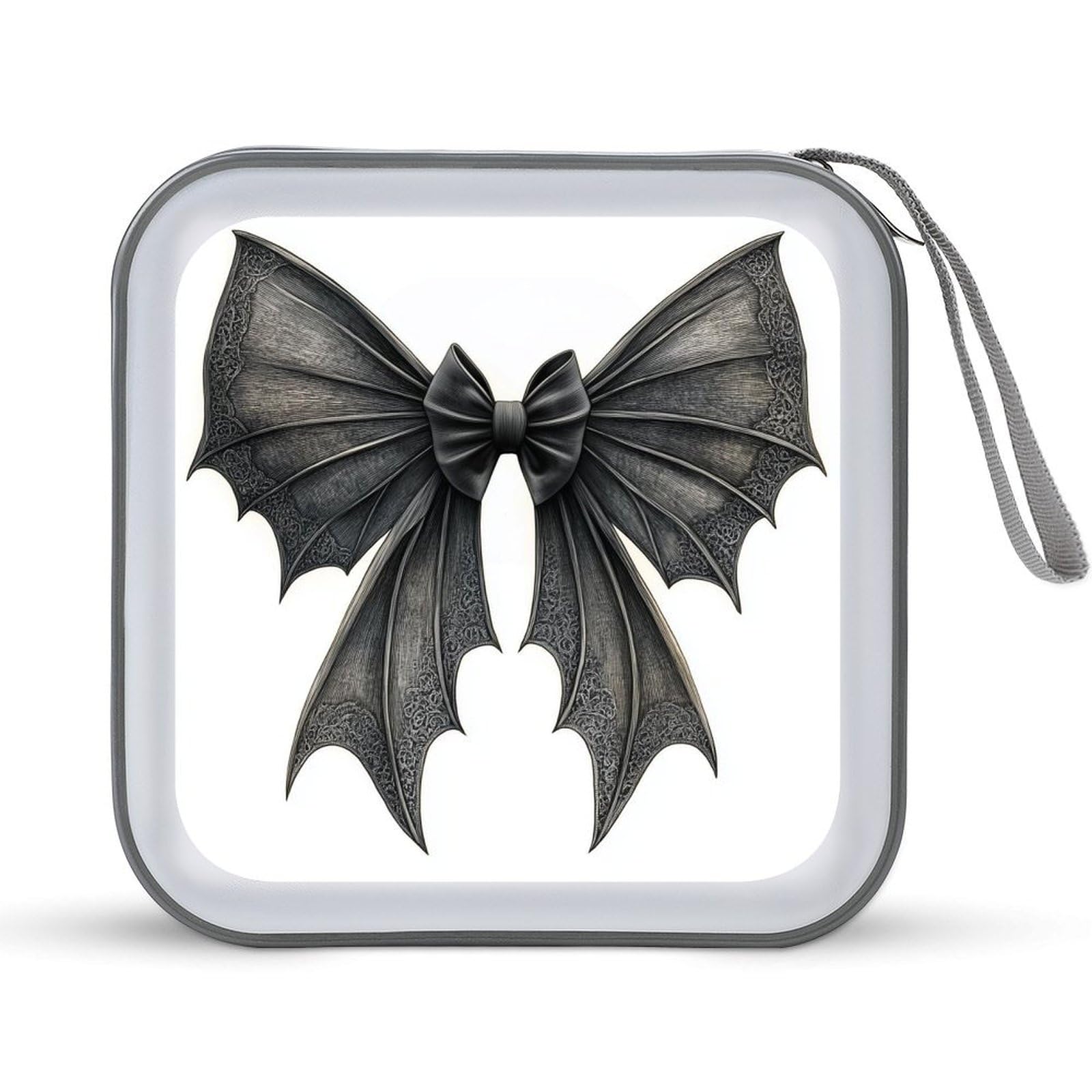 DuduYH Vintage Dark Coquette Bow CD Case DVD Storage Case Portable