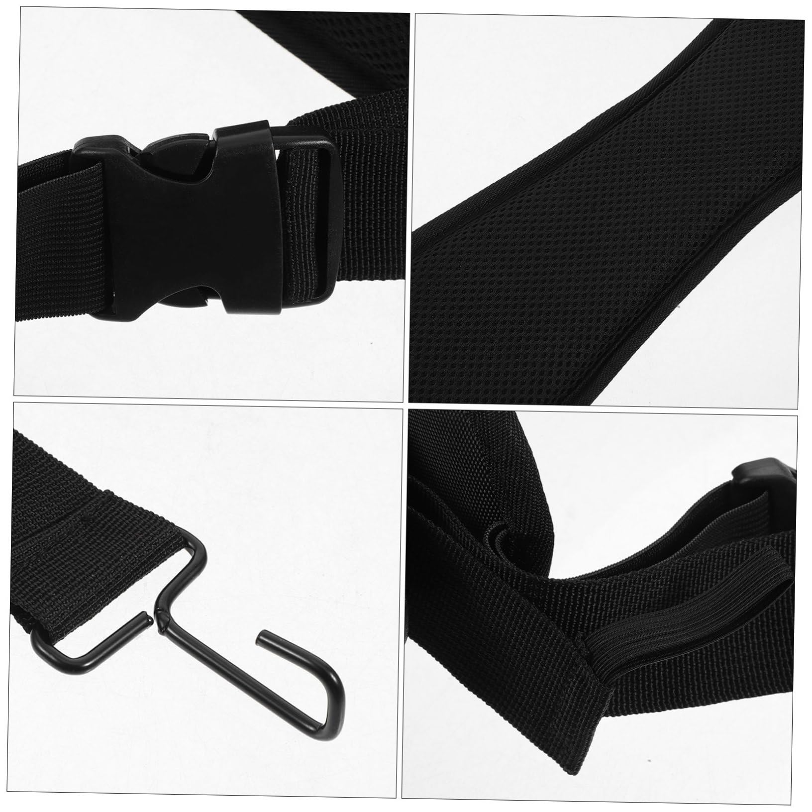 Correa Ajustable Para De Mano Djembé Color Negro Gancho Metálico, Eslinga Resistente y Transpirable Para Caja, Cinturón Para Caja De Percusión Para Adultos