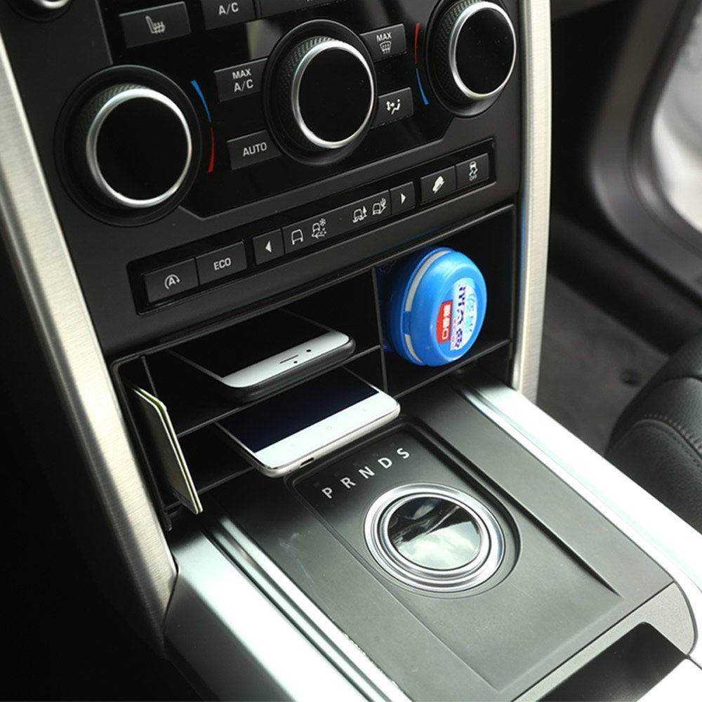 DIYUCARFor Discovery Sport 2015 2016 2017 2018 2019 Car Plastic Central Console Multifunction Storage Box Phone Tray Accessories