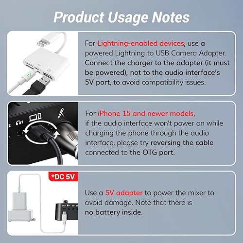 Miniatura 9 de TONOR Paquete de equipo de podcast para 2, mezclador de audio con 2 micrófonos dinámicos y 2 brazos de brazo, micrófono XLR con interfaz de audio de