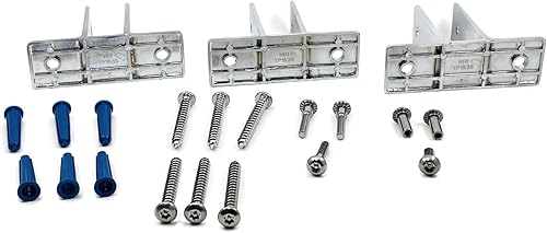 Miniatura 3 de Paquete de 3 protectores para orinales con dos soportes para los oídos con sujetadores a presión Zamac para 78 pulgadas de grosor del panel