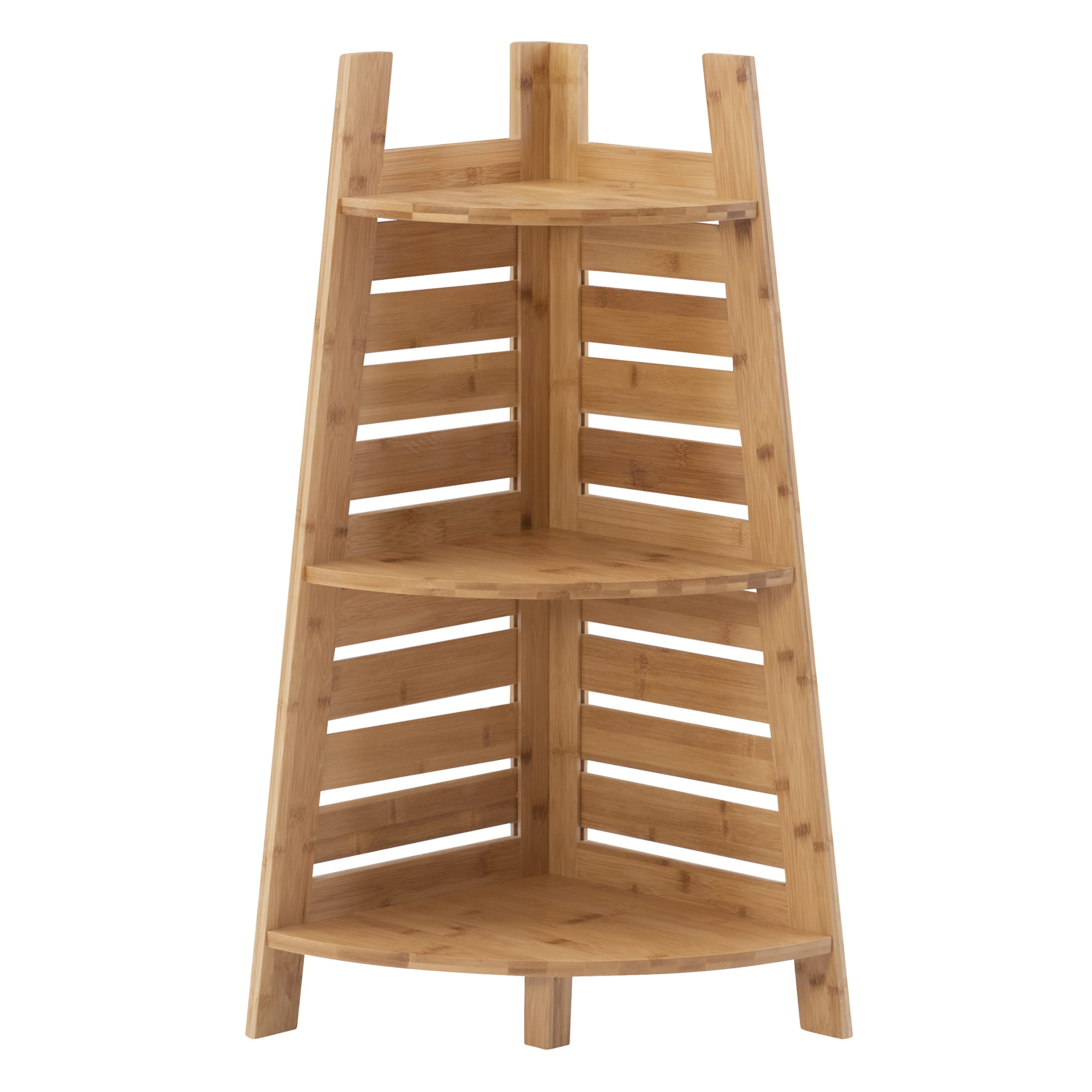 Linon AMZN0326 Finn Étagère d'angle en bambou pour salle de bain Marron