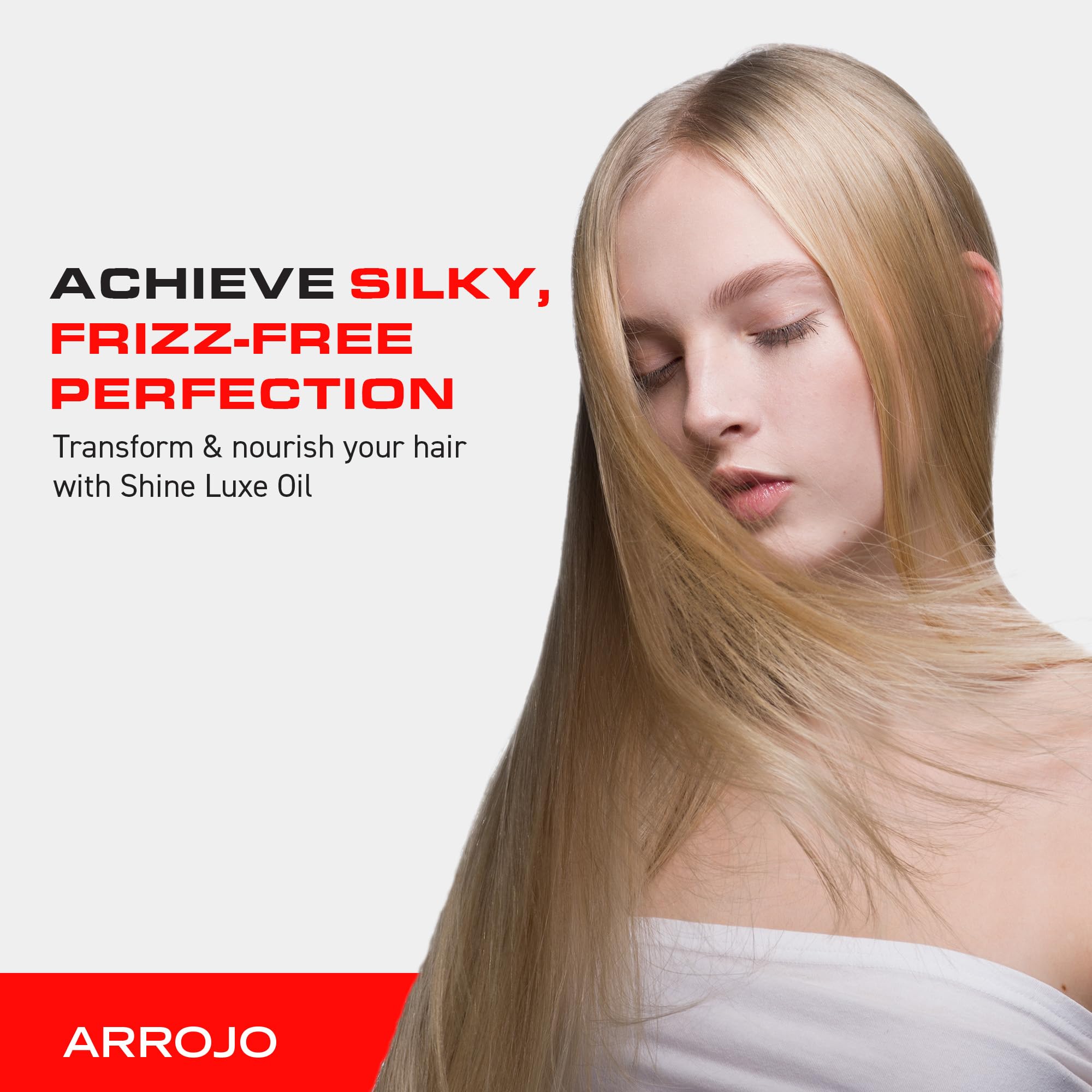 Arrojo Shine Luxe Hair Oil, 1.7 fl oz - Cruelty-Free, Paraben-Free Sulfate-Free Leave-In Oil with Vitamin B5, Jojoba & Sweet Almond – Intense Hydration & Heat Protectant for All Hair Types