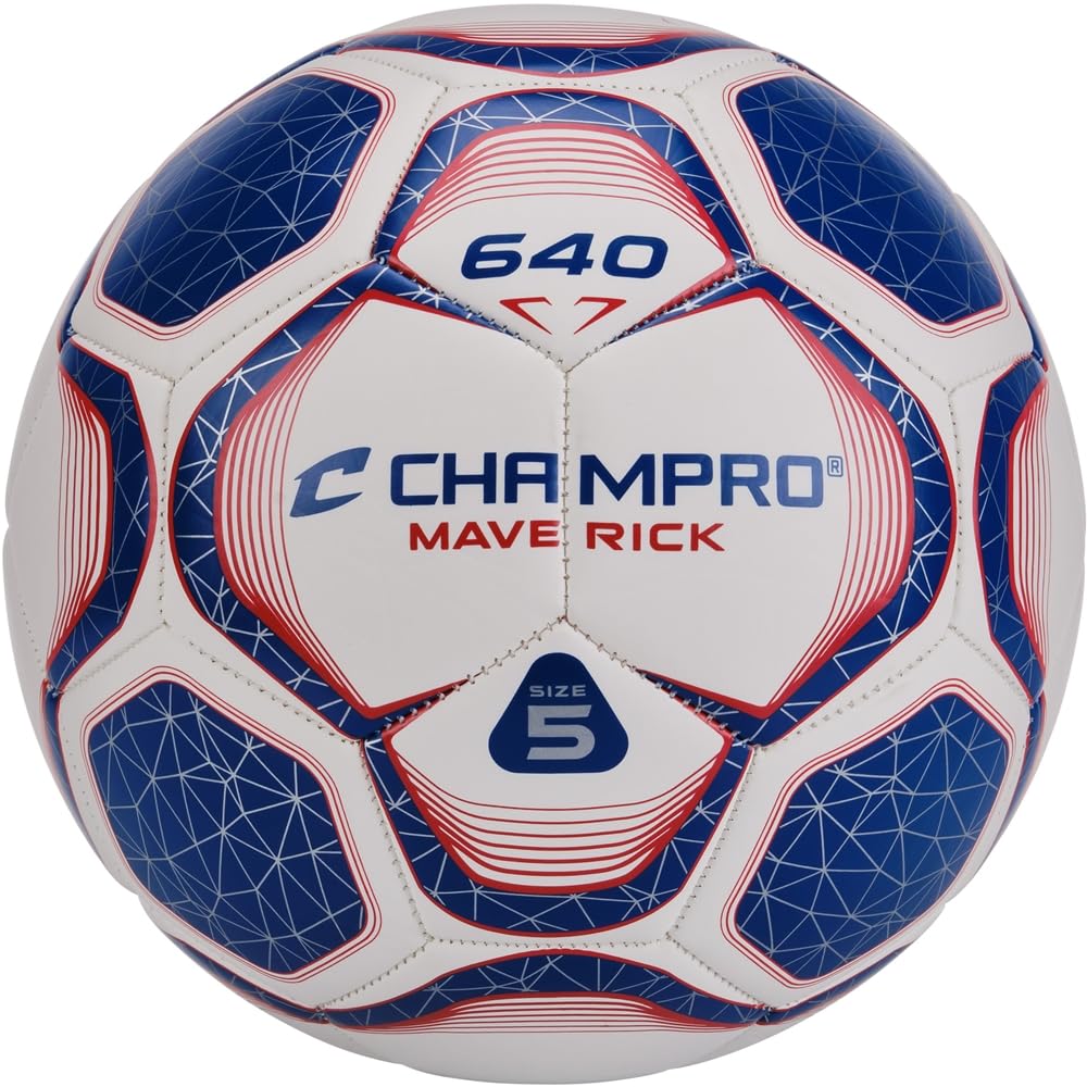 Maverick - Balón de Fútbol Pelota Niño, Talla 4, Rojo, Blanco, Azul