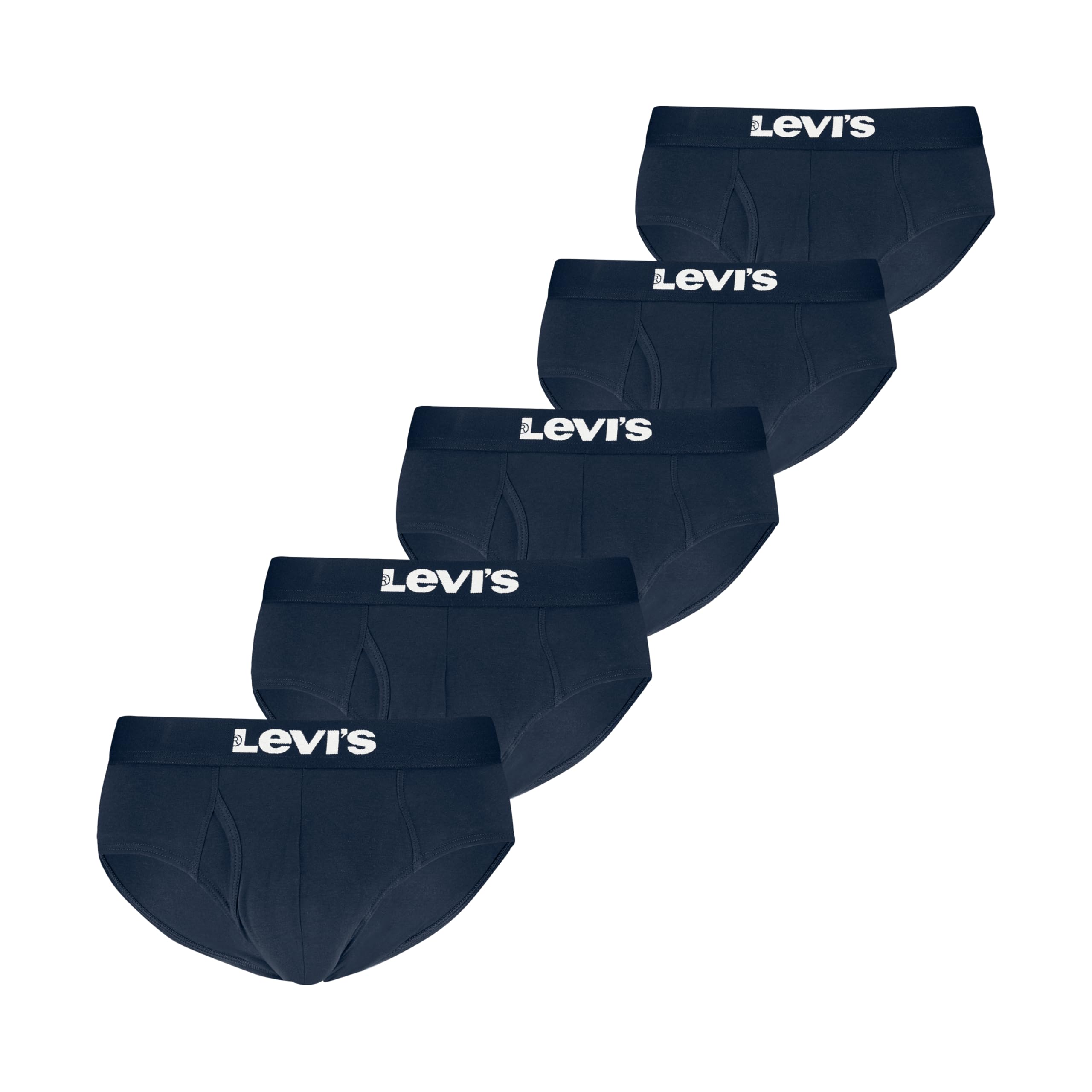 

                                                    Levi's Men's 5-Pack Solid Basic Brief, Navy Combo,