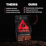 Danger Coffee by Dave Asprey, Remineralized, Mold Free & Lab Tested Whole Bean Coffee, Medium Roast, 10.9 Ounce