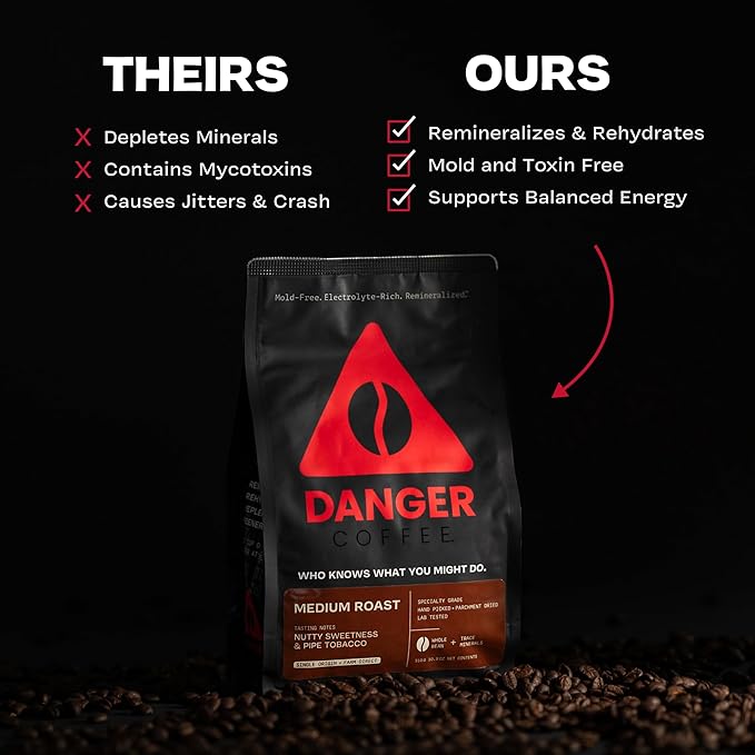 Café Danger Coffee by Dave Asprey, Grano Entero, Tostado Medio, 10.9 oz miniatura 3