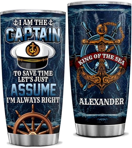 wowcugi Accesorios de barco, regalos para hombres, vaso de 20 onzas y 30 onzas, vaso de viaje con tapa, regalo náutico, regalos para propietarios de wowcugi Accesorios de barco, regalos para hombres, vaso de 20 onzas y 30 onzas, vaso de viaje con tapa, regalo náutico, regalos para propietarios de