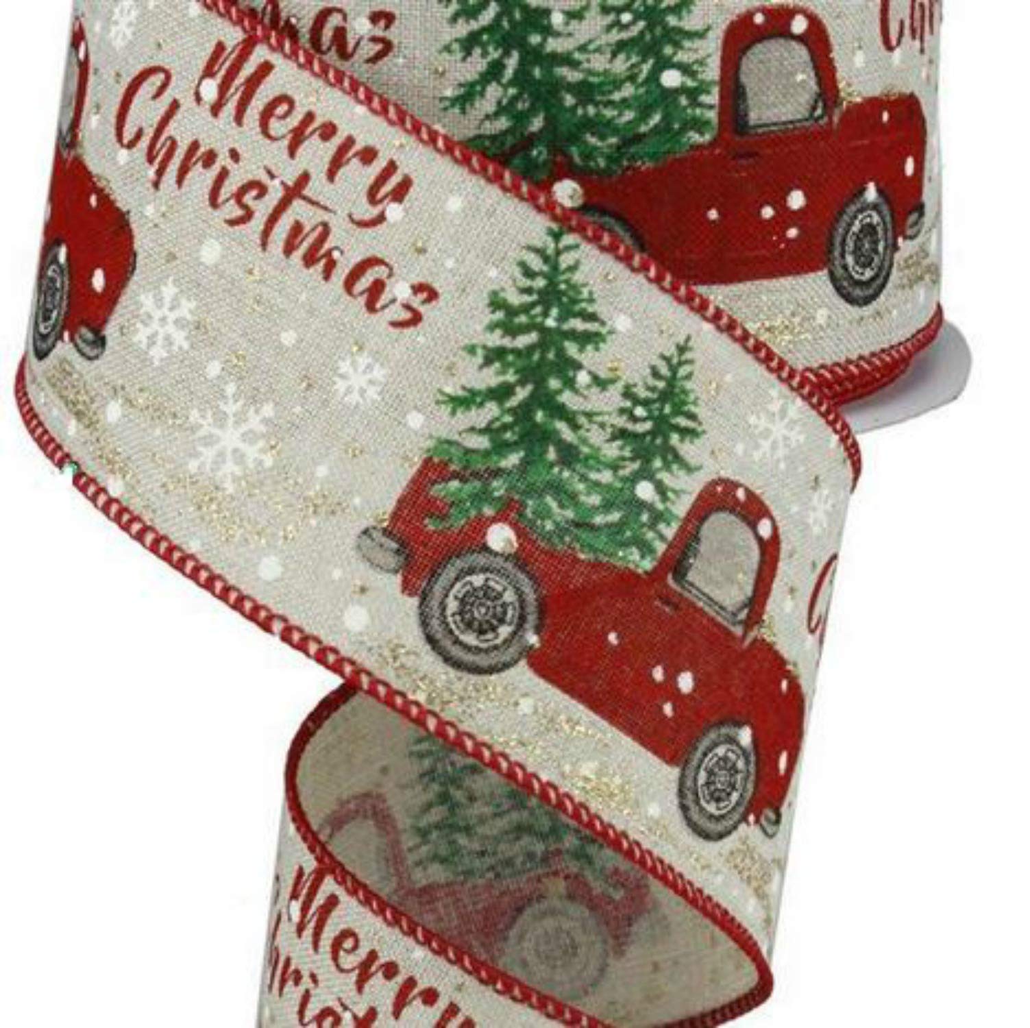 Plaid Canvas Wired Edge Ribbon, 10 Yards (Yellow, Lime, Hot Pink, 1.5