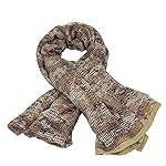 HYOUT Tactical Military Neck Scarves Woodland Camo Scarf Sniper Veil Desert Shemagh for Wargame Outdoor Sports
