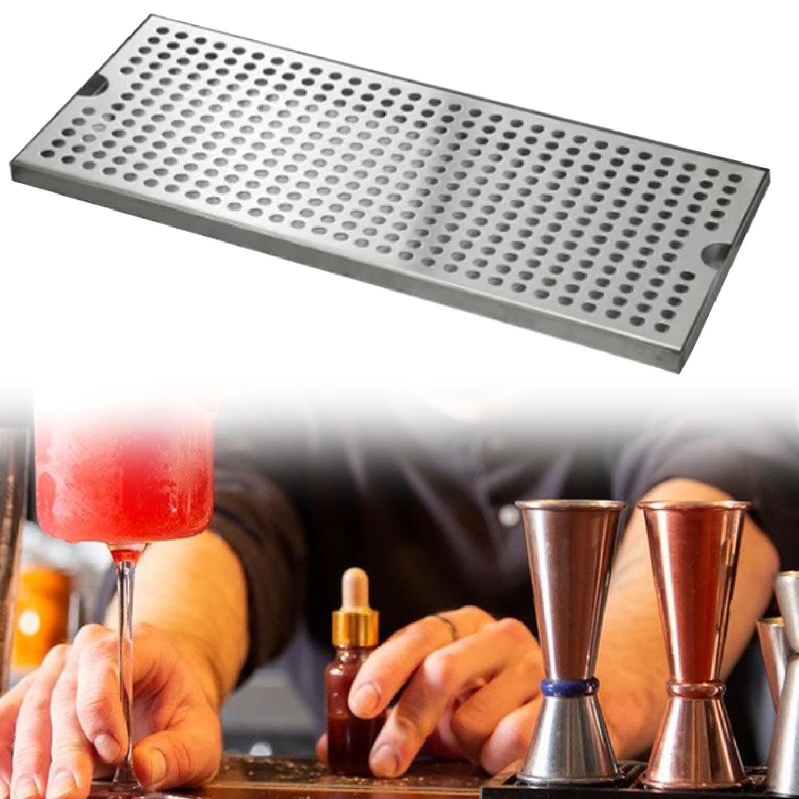 Bandeja de Goteo para Cerveza, Bandeja de Goteo para kegerator, Torre de Cerveza con Drenaje rápido portátil, para entusiastas de la, 50x17.5x1.5cm
