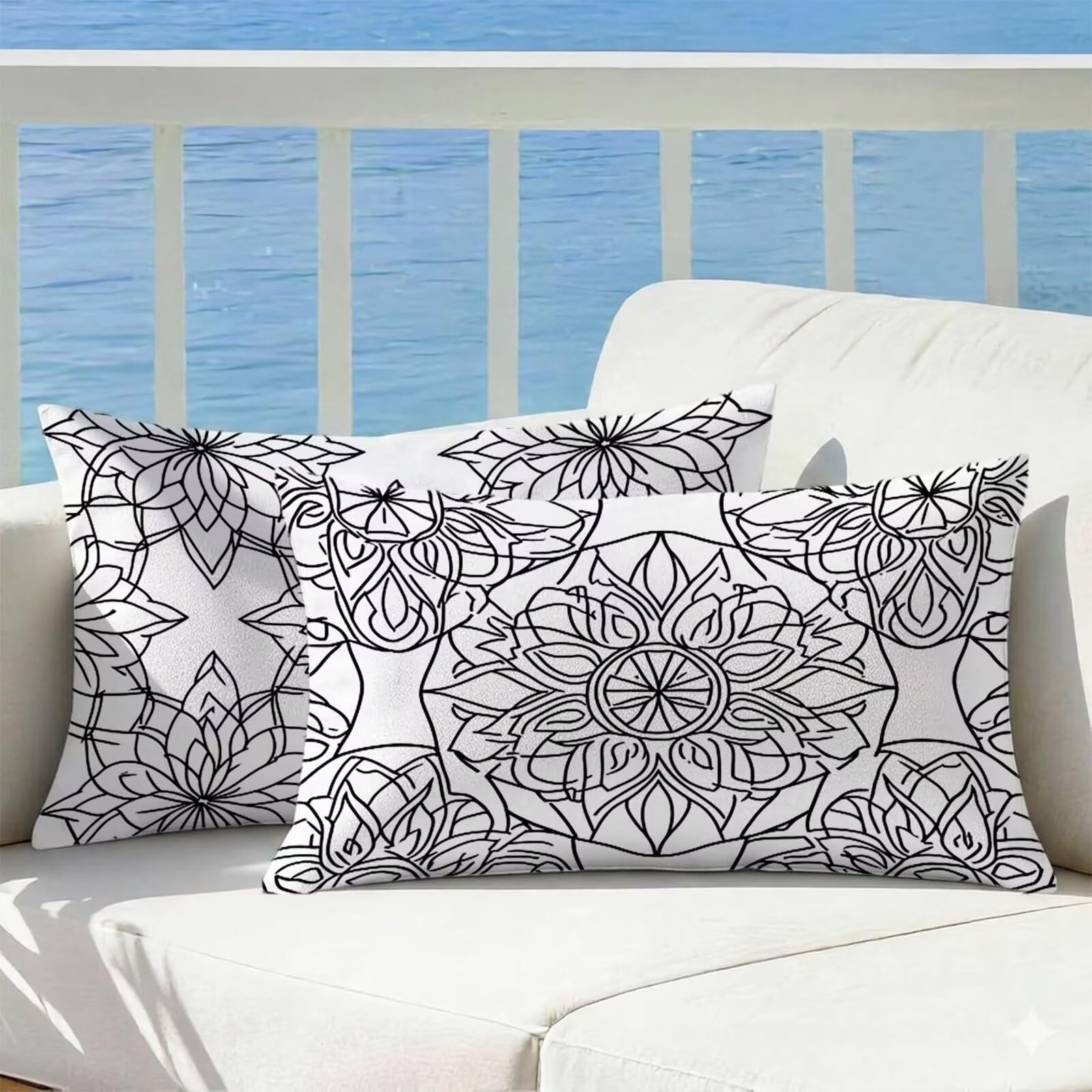 Taie d'oreiller 50x80 en velours de qualité supérieure imperméable motif floral Cod357