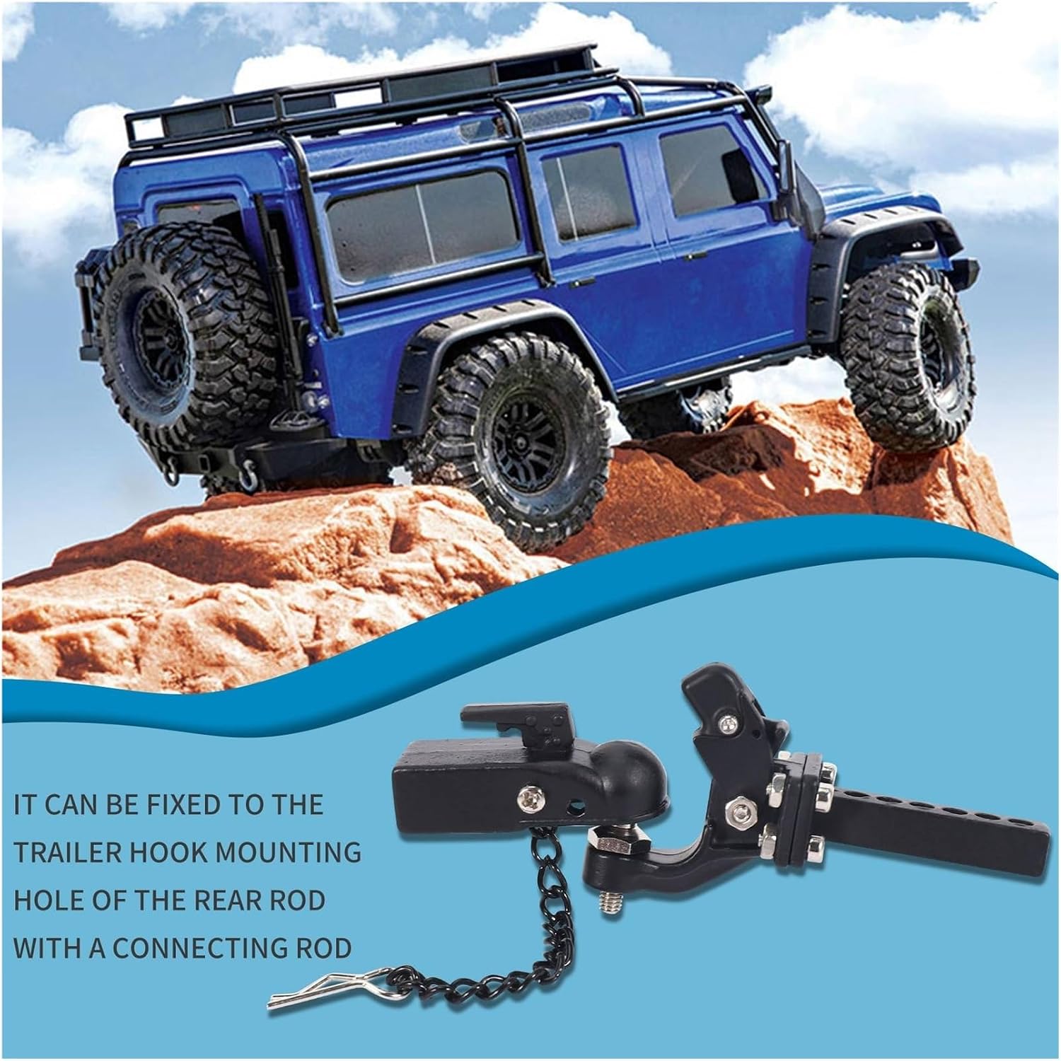 Trailer Hitches, Metal Hitch Trailer Hook for Crawler Car Remote Control Car Model for Baby Kid