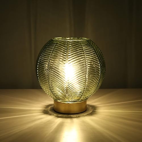 Miniatura 6 de Lámpara de mesa inalámbrica con temporizador, lámpara de mesa inalámbrica con bombilla LED, pequeña lámpara decorativa de cristal para mesita de