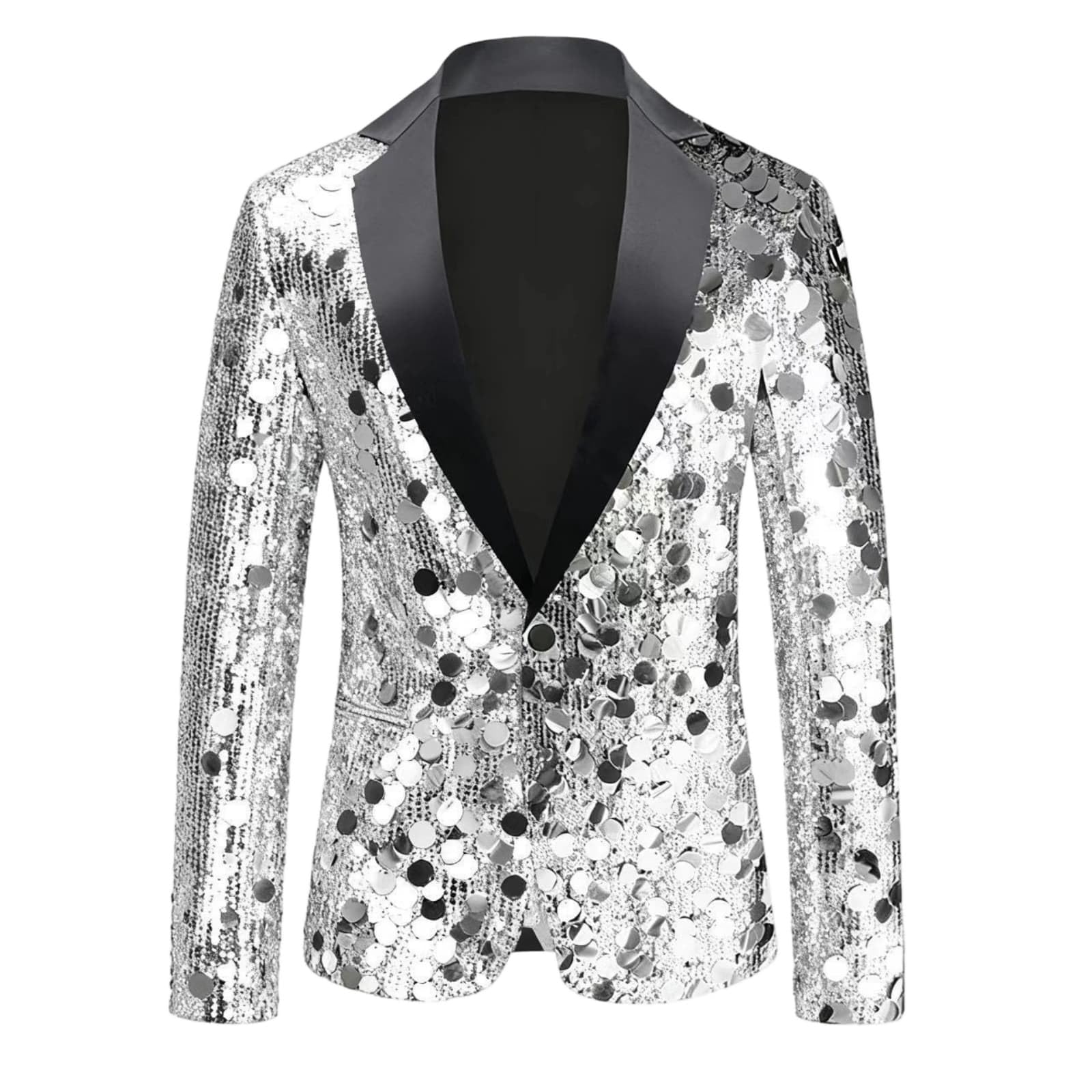 Generico Giacca con Glitter Uomo,Giacca Moderna per Abbigliamento da Lavoro E Occasioni Formali con vestibilità su Misura E Design Classico