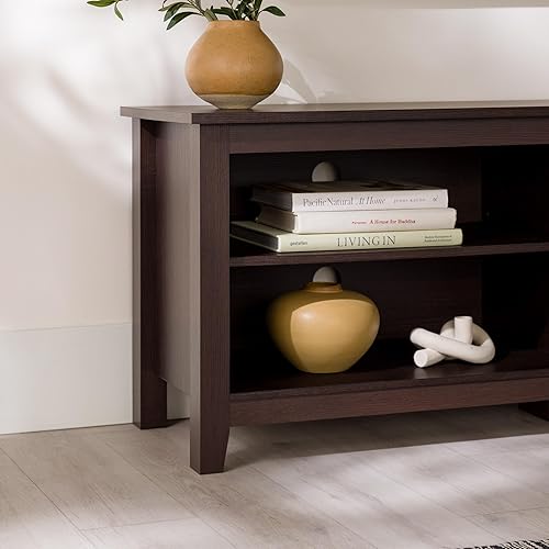 Miniatura 9 de Soporte Walker Edison Wren Classic para TV de hasta 65 pulgadas 58 pulgadas con 4 compartimientos color espresso