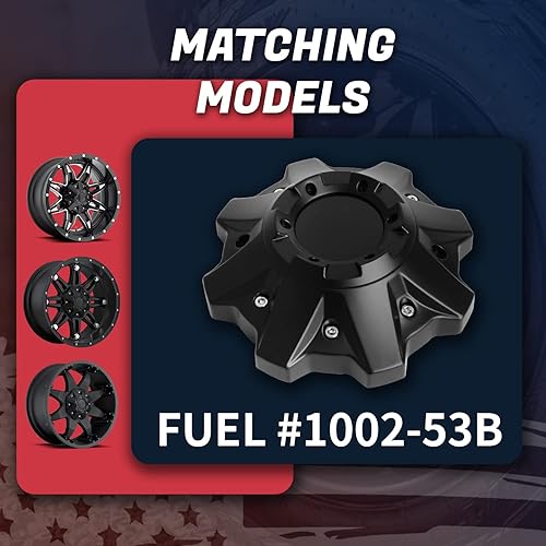 Miniatura 3 de Tapacubos centrales de repuesto para llantas # 1002-53B M-447, juego de 4 unidades, color negro mate