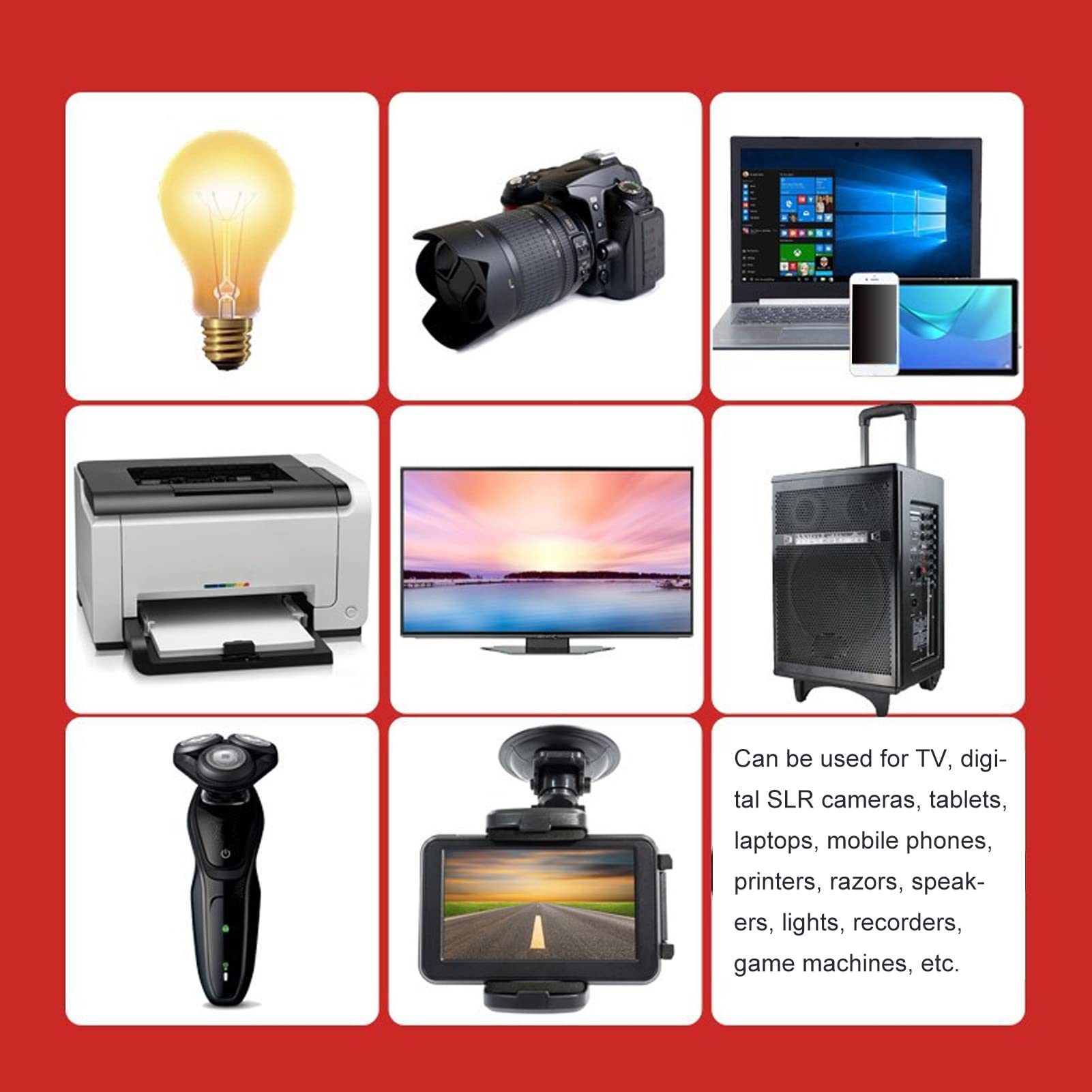 FTVOGUE Przetwornica Napięcia Samochodu 300 W Przetwornica Sinusoidalna ze Stopu Aluminium AC 220 V 50 Hz z Wyświetlaczem LCD 2 A USB Moc Szczytowa 500 W do Podróży Samochodem Podróże Samochodowe