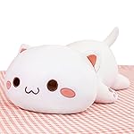Onsoyours Cute Kitten Plush Toy 20 Stuffed Animal Pet Kitty Soft Anime Cat Large Plush Pillow for Kids (White A, 20)