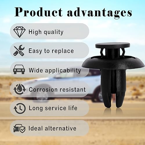 Miniatura 3 de Gistilli 20 piezas de cubierta del motor del parachoques del guardabarros, protector contra salpicaduras, clip de retención tipo empuje, compatible