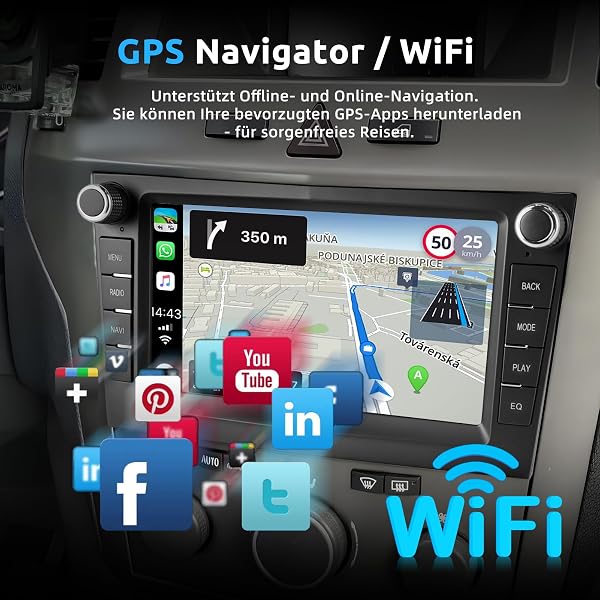 ESSGOO True 4+64G Drahtloses Autoradio with Android Auto und CarPlay Für Vauxhall Opel Corsa C/D Zafira B Astra G/H Meriva Signum Combo mit 7 Zoll Touchscreen Bluetooth FM AM RDS GPS WiFi - 4
