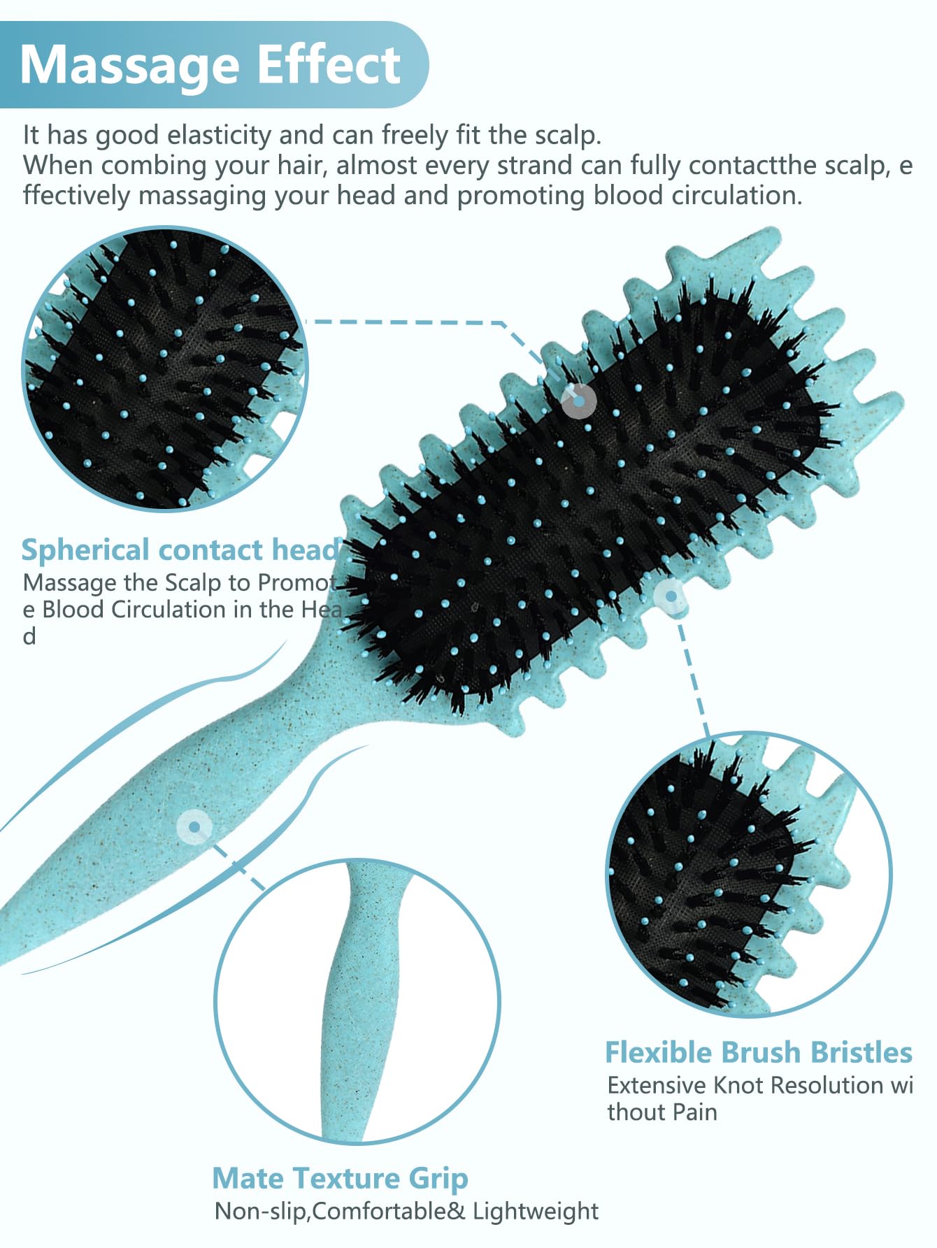 Curl Defining Brush, New Vented Hair Brush, Curly Hair Brush - Image 4