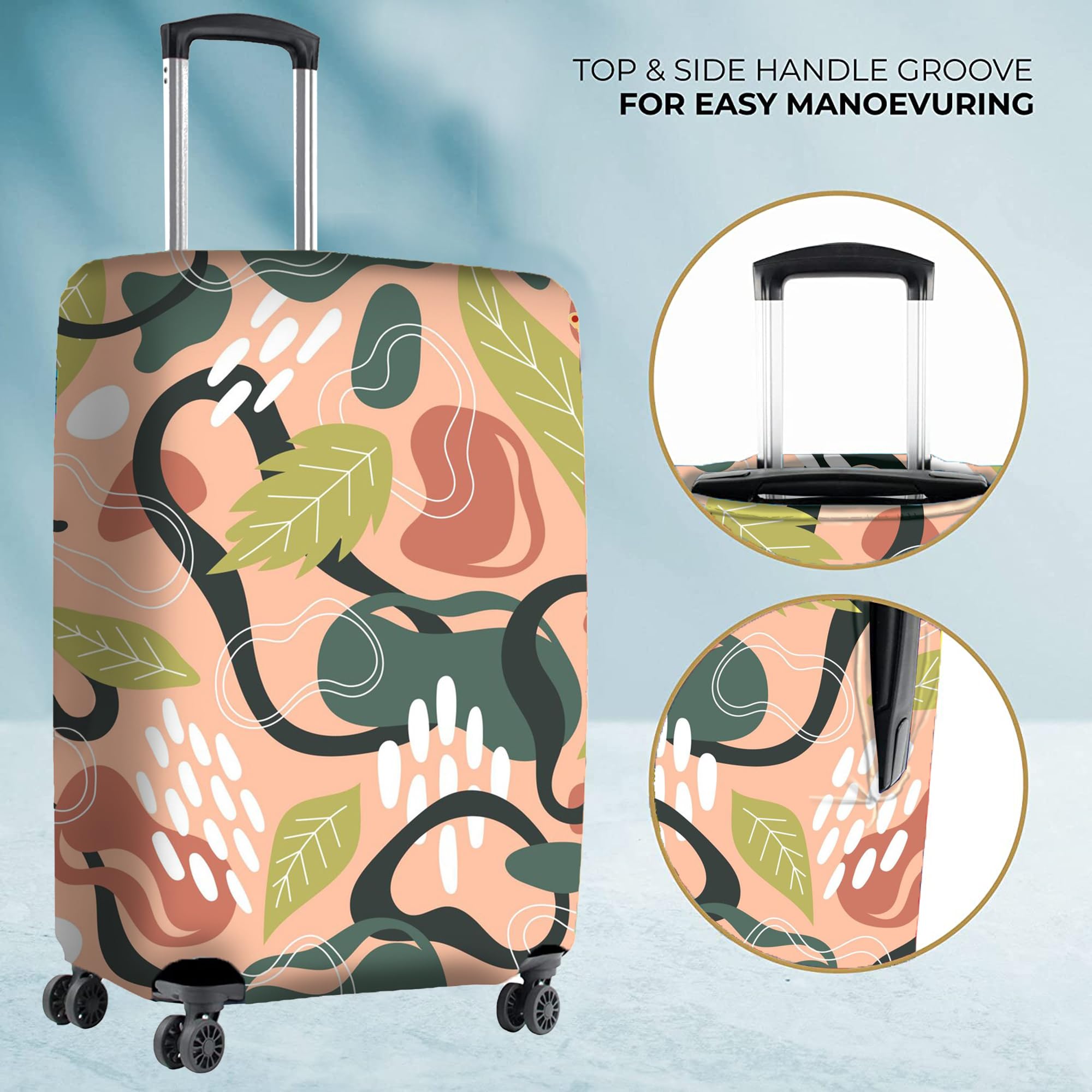Nasher Miles Polyester 75 (28 Inch) Large Protective Luggage Cover - Jungle Design 1
