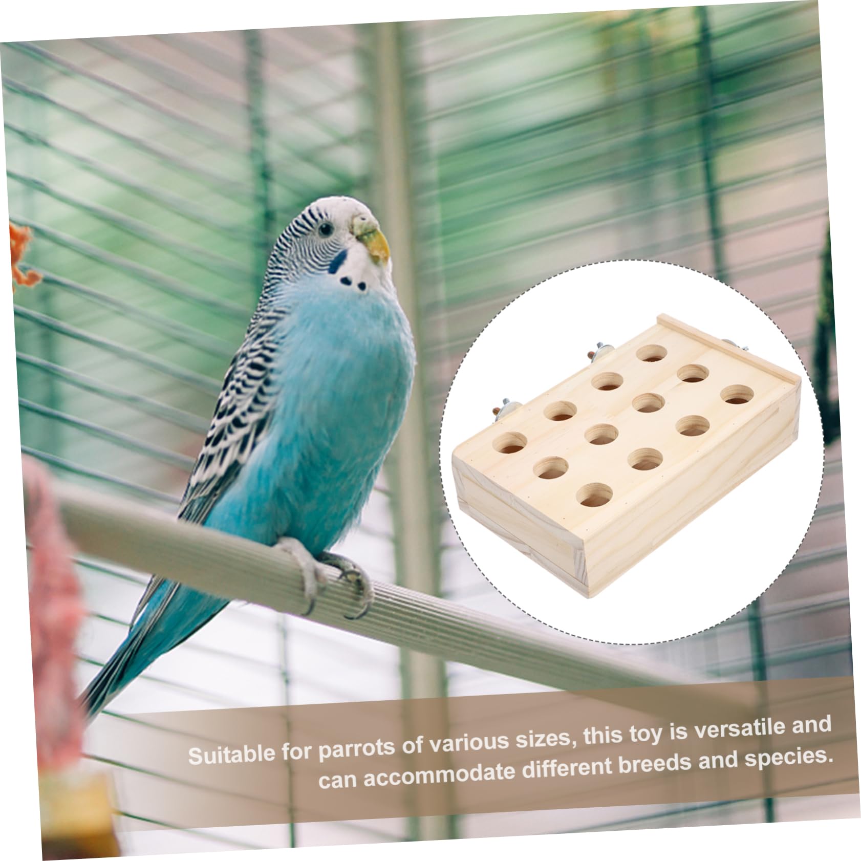 Kisangel 4 Piezas De Juguete De Forrajeo para Loros Juguete De Forrajeo para Periquitos Juguetes para Masticar Periquitos Juguetes De Madera para Triturar Pájaros Parque Infantil para