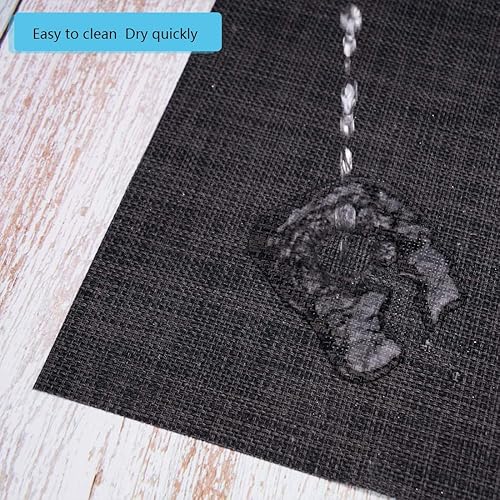 Miniatura 3 de Juego de 6 manteles individuales para mesa de comedor, antideslizantes, resistentes al calor, lavables, de vinilo, para decoración de cocina,