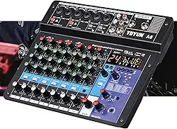 mesa de som，teyun/vedo 8 a8 canais digital/número profissional portátil com reverb bluetooth usb interface audio/áudio mixer 7-6-4-3- canal phantom 48v console,melhor que a6 a4 na4 power channel