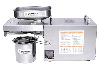 Savaliya Industries 750W Pure & Fresh Healthy Home Use Edible Oil Press/Maker Machine with TEMPRATURE Control,Silver
