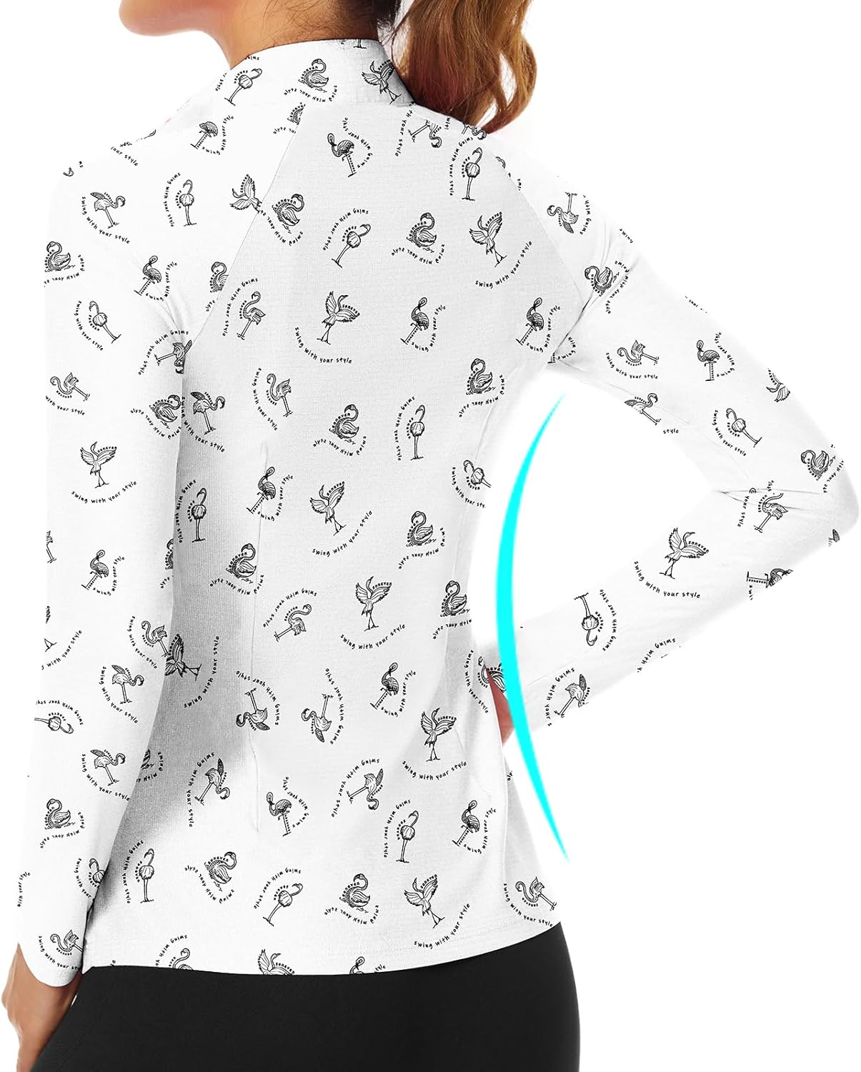 Soneven Women's Quarter Zip Polo Collared Golf Shirt Moisture Wicking Shirts Slim Fit for Casual Work - Image 5