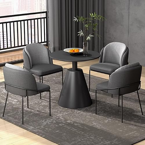 Miniatura 8 de YVYKFZD Mesa de club de oficina pequeña, mesa redonda de conferencias, mesa de café, mesa de comedor para cocina, juego de mesa de comedor para 4,