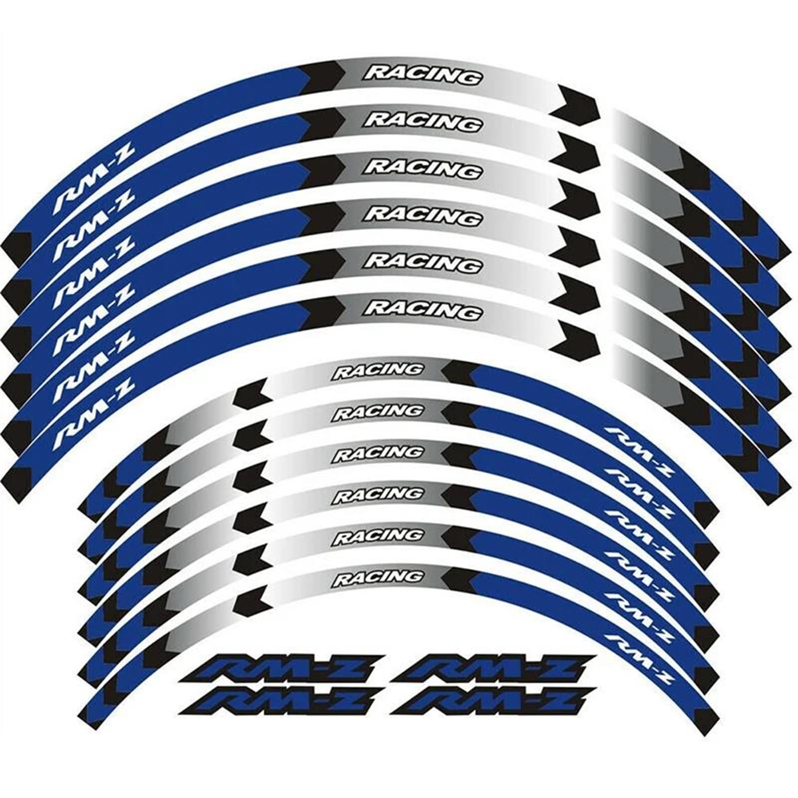 Motorcycle Stickers Reflective Wheel Decals Rims for Suzuki RMZ450 RMZ250 RMZ 450 250 RM Z450 Z250 Z(Style 5)