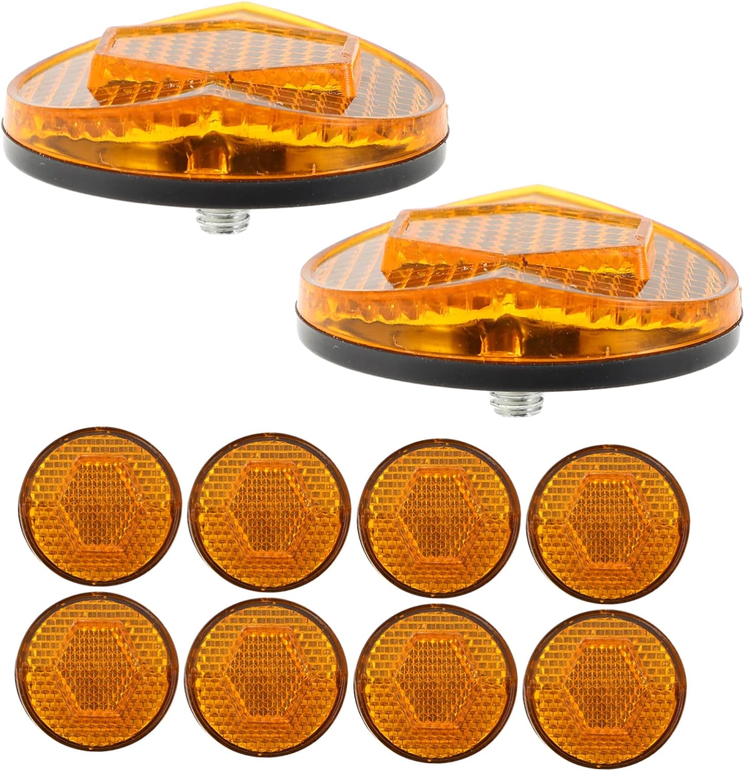 10pcs Reflectors for Weather Resistant Rear Reflectors for Night Riding Safety Stylish and Functional Accessories for Motorcycles and Trailers