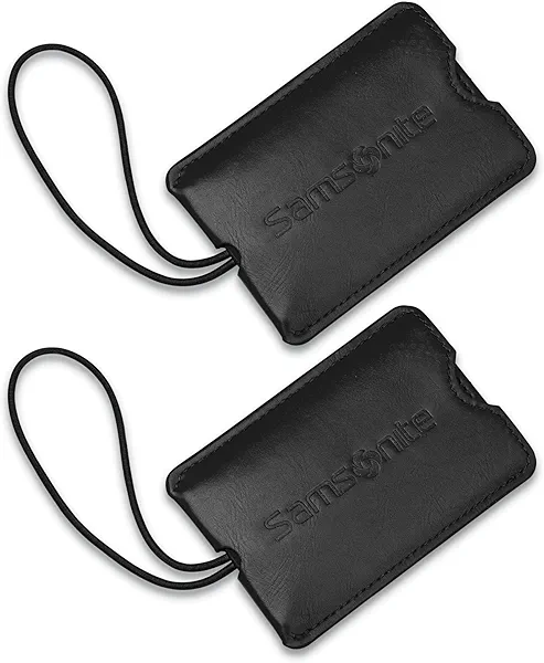 Samsonite 2-Pack Vinyl ID Tags, Black